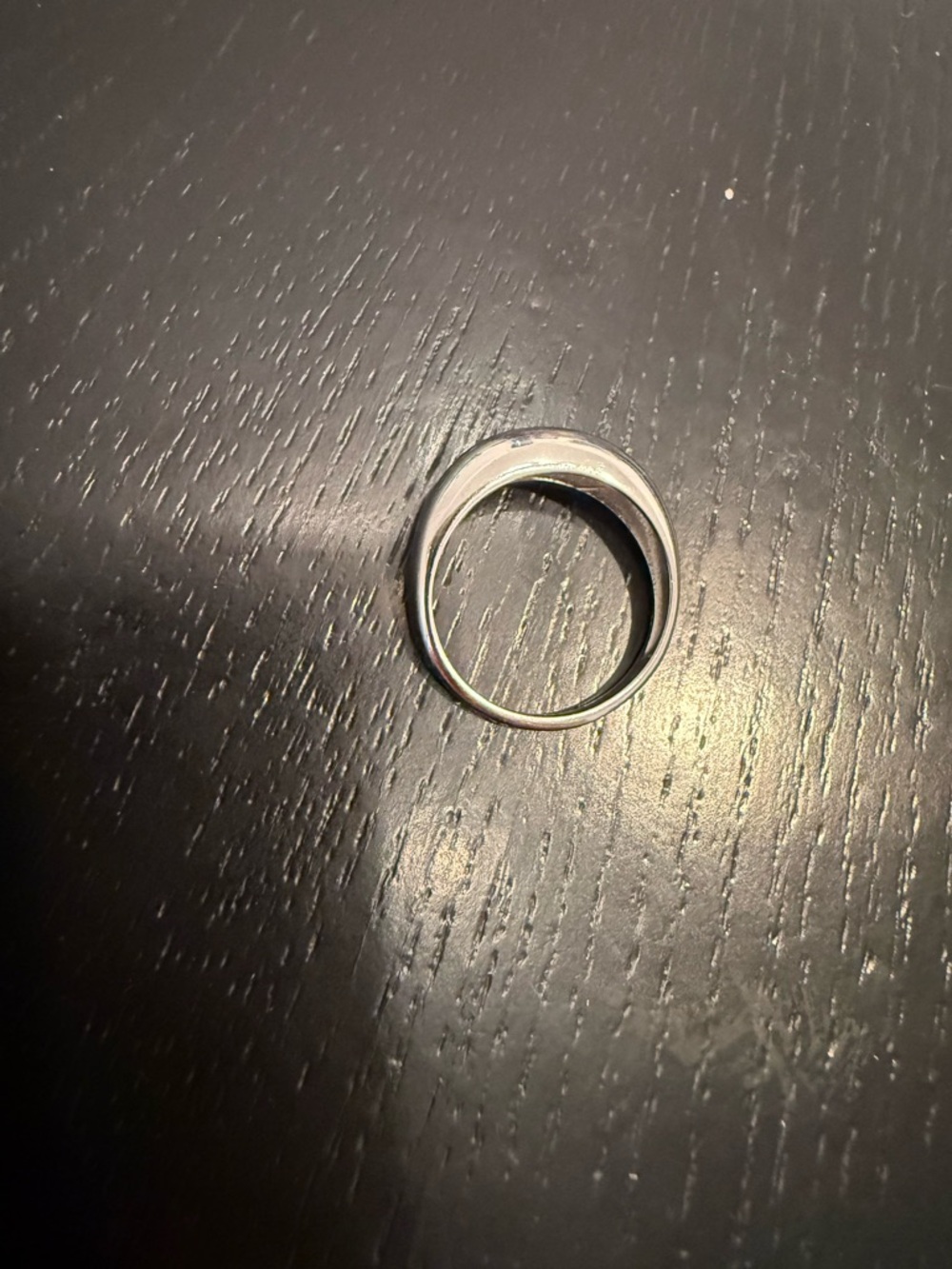 Mejuri White Gold Thin Dome Ring - Picture 2 of 5